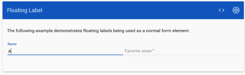 When the field receives input focus, the placeholder floats up and turns into a label When the field receives input focus, the placeholder floats up and turns into a label