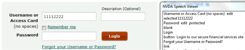 Demo of a login page with all accessibility features properly implemented Demo of a login page with all accessibility features properly implemented