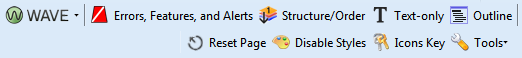 WAVE toolbar