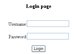 login form